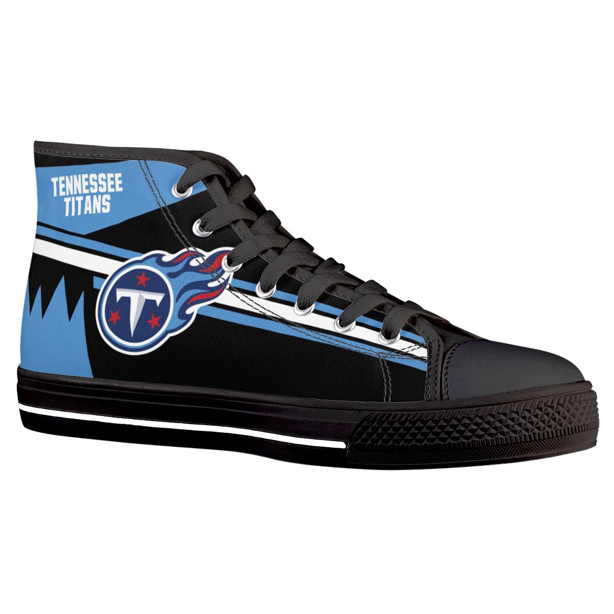 Men's Tennessee Titans High Top Canvas Sneakers 002 Men's Tennessee Titans High Top Canvas Sneakers 002